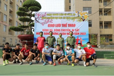 Lễ khai mạc Giao lưu bóng đá, bóng chuyền, bi sắt mở đầu chuỗi các hoạt động mừng Xuân Nhâm Dần 2022 với chủ đề “Vui Tết An ninh - Thắm tình đoàn kết”