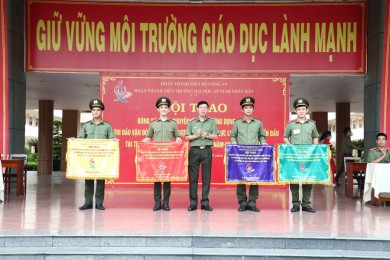 Đoàn Trường tổ chức Lễ Bế mạc và trao giải Hội thao bóng đá, bóng chuyền, võ thuật ứng dụng CAND và thi đấu vận động kỹ thuật vượt vật cản của lực lượng dự bị chiến đấu tại Trường Đại học An ninh nhân dân, năm học 2021 - 2022