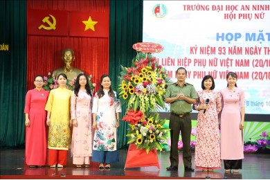 Hội Phụ nữ Trường Đại học An ninh nhân dân tổ chức Lễ họp mặt kỷ niệm 93 năm ngày thành lập Hội Liên hiệp Phụ nữ Việt Nam, 13 năm ngày Phụ nữ Việt Nam