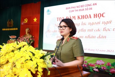 Hội phụ nữ Trường Đại học An ninh nhân dân tổ chức tọa đàm khoa học “Nâng cao năng lực ngoại ngữ cho cán bộ, hội viên các học viện, trường CAND”