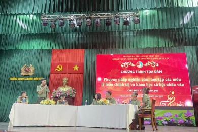 Tọa đàm Phương pháp nghiên cứu, học tập các môn Lý luận chính trị và Khoa học xã hội nhân văn cho sinh viên khóa D33 Trường Đại học An ninh nhân dân 