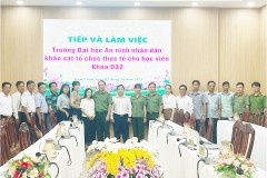 Trường Đại học An ninh nhân dân khảo sát địa điểm triển khai hoạt động thực tế cho học viên khoá D32 tại tỉnh Đồng Tháp