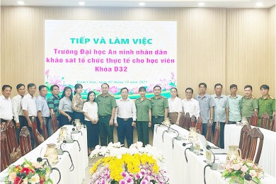 Trường Đại học An ninh nhân dân khảo sát địa điểm triển khai hoạt động thực tế cho học viên khoá D32 tại tỉnh Đồng Tháp