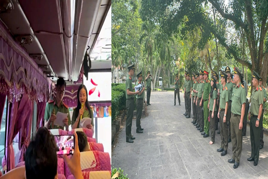 Khoa Ngoại ngữ - Tin học tổ chức tham quan thực tế và thực hành sử dụng tiếng Anh cho học viên các Trung đội Cao học 20A và 20C