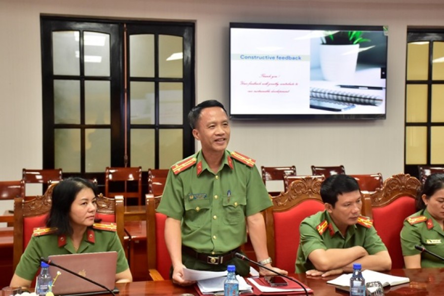 Khoa Ngoại ngữ - Tin học tổ chức Tọa đàm khoa học về thực tế thực hành tiếng Anh cho học viên Trường Đại học An ninh nhân dân