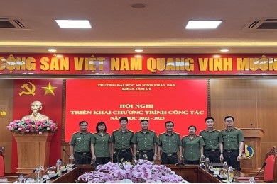 Khoa Tâm lý, Trường Đại học An ninh nhân dân tổ chức hội nghị triển khai chương trình công tác năm học 2022 – 2023