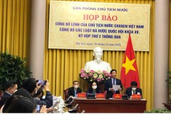 Công bố Lệnh của Chủ tịch nước đối với 2 Luật