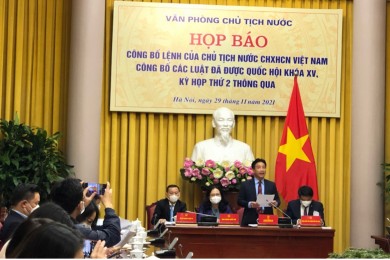 Công bố Lệnh của Chủ tịch nước đối với 2 Luật