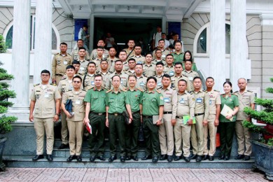 Trường Đại học An ninh nhân dân tổ chức tham quan, nghiên cứu thực tế cho học viên Bộ Nội vụ Vương quốc Campuchia tại Thành phố Hồ Chí Minh