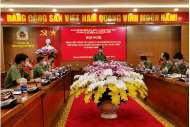 Chi bộ cơ sở Khoa An ninh xã hội tổ chức “Hội nghị tổng kết công tác đảng năm học 2020 - 2021”