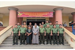 Khoa An ninh xã hội tham gia công tác dân vận trong vùng đồng bào dân tộc Chăm, xã Bình Sơn, huyện Long Thành, tỉnh Đồng Nai 