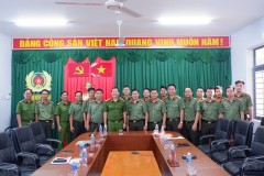 Khoa An ninh nội địa khảo sát thực tế và trao đổi, phối hợp công tác với Công an huyện Tuy Phong, tỉnh Bình Thuận