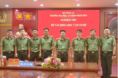 Trường Đại học An ninh nhân dân tổ chức đánh giá, nghiệm thu 02 đề tài khoa học cấp cơ sở do Khoa An ninh điều tra chủ trì