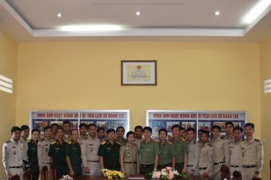 Khoa An ninh điều tra tổ chức hoạt động tham quan thực tế cho học viên lớp Q8DA trong Chương trình đào tạo cán bộ Bộ Nội vụ Vương quốc Campuchia, trình độ đại học, chuyên ngành An ninh điều tra