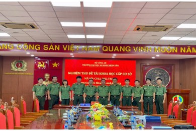 Nghiệm thu đề tài khoa học cấp Cơ sở do Khoa An ninh điều tra chủ trì