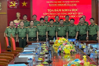 Trường Đại học An ninh nhân dân tổ chức Hội thảo góp ý báo cáo tổng hợp kết quả nghiên cứu đề tài khoa học cấp Bộ