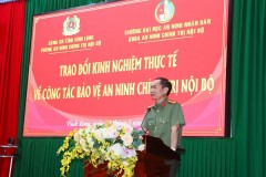 Khoa An ninh Chính trị nội bộ, Trường Đại học An ninh nhân dân trao đổi kinh nghiệm thực tế công tác tại Công an tỉnh Vĩnh Long