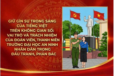 Giữ gìn sự trong sáng của tiếng Việt trên không gian số: Vai trò và trách nhiệm của đoàn viên, thanh niên Trường Đại học An ninh nhân dân trong  đấu tranh, phản bác