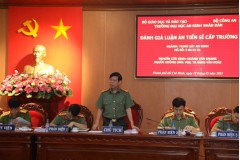 Trường Đại học An ninh nhân dân tổ chức đánh giá cấp Trường luận án tiến sĩ của nghiên cứu sinh Hoàng Văn Khang