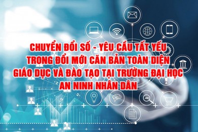 Chuyển đổi số - Yêu cầu tất yếu trong đổi mới căn bản toàn diện giáo dục và đào tạo tại Trường Đại học An ninh nhân dân 