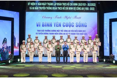Tuyên dương 20 Gương mặt trẻ Công an tiêu biểu và 66 thanh niên Công an xã xuất sắc