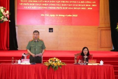 Bộ Công an và Ban Dân vận Trung ương tăng cường phối hợp thực hiện công tác dân vận