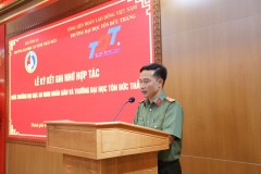 Trường Đại học An ninh nhân dân tổ chức ký kết ghi nhớ hợp tác với Trường Đại học Tôn Đức Thắng