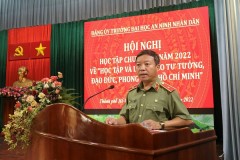 Đảng ủy Trường Đại học An ninh nhân dân tổ chức Lễ Công bố quyết định kiện toàn Đảng ủy Trường khóa XV, nhiệm kỳ 2020-2025; tổ chức Hội nghị học tập chuyên đề năm 2022 về học tập và làm theo tư tưởng, đạo đức, phong cách Hồ Chí Minh