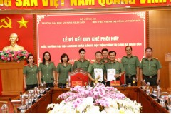 Trường Đại học An ninh nhân dân ký kết Quy chế phối hợp với Học viện Chính trị Công an nhân dân.