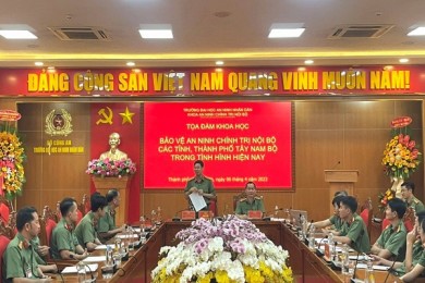 Khoa An ninh chính trị nội bộ tổ chức Tọa đàm khoa học  “Bảo vệ an ninh chính trị nội bộ các tỉnh, thành phố Tây Nam Bộ  trong tình hình hiện nay” 