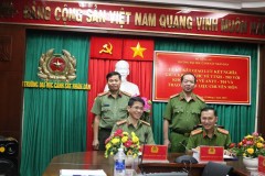 Tổ chức Lễ ký kết ghi nhớ hợp tác giữa Khoa Quản lý nhà nước về an ninh, trật tự, Trường Đại học An ninh nhân dân với Khoa Quản lý hành chính về trật tự xã hội, Trường Đại học Cảnh sát nhân dân góp phần hoàn thành tốt nhiệm vụ chính trị được giao.