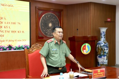 Trường Đại học An ninh nhân dân tổ chức Hội nghị quán triệt kết quả Hội nghị Công an toàn quốc lần thứ 79; sơ kết công tác học kỳ I, triển khai chương trình công tác học kỳ II, năm học 2023 - 2024