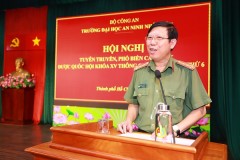 Trường Đại học An ninh nhân dân tổ chức Hội nghị tuyên truyền, phổ biến các luật được Quốc hội khóa XV thông qua tại Kỳ họp thứ 6