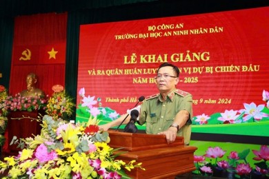 Trường Đại học An ninh nhân dân tổ chức Lễ Khai giảng và Ra quân huấn luyện đơn vị dự bị chiến đấu năm học 2024 - 2025