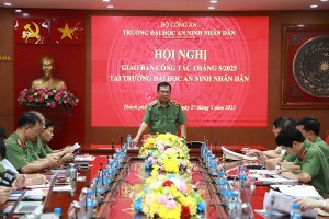 Trường Đại học An ninh nhân dân tổ chức Hội nghị giao ban công tác tháng 5 năm 2025