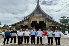 Đoàn công tác Trường Đại học An ninh nhân dân thăm, làm việc và tập huấn phương pháp giảng dạy tiếng Anh tại Học viện An ninh nhân dân Lào