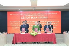 Phối hợp trong hoạt động tố tụng hình sự, quản lý, thi hành tạm giữ, tạm giam và thi hành án hình sự