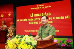 Trường Đại học An ninh nhân dân tổ chức Lễ Khai giảng và ra quân huấn luyện đơn vị dự bị chiến đấu năm học 2025 – 2026
