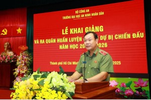 Trường Đại học An ninh nhân dân tổ chức Lễ Khai giảng và ra quân huấn luyện đơn vị dự bị chiến đấu năm học 2025 – 2026