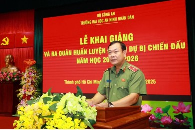 Trường Đại học An ninh nhân dân tổ chức Lễ Khai giảng và ra quân huấn luyện đơn vị dự bị chiến đấu năm học 2025 – 2026
