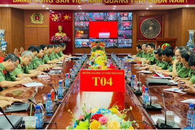 Đảng ủy Trường Đại học An ninh nhân dân dự Hội nghị trực tuyến tổng kết công tác kiểm tra, giám sát, thi hành kỷ luật đảng nhiệm kỳ 2020 - 2025  trong Đảng bộ Công an Trung ương