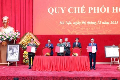 Lễ ký Quy chế phối hợp giữa Bộ Công an, Bộ Quốc phòng và Bộ Ngoại giao