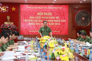 Hội nghị Ban Chấp hành Đảng bộ Trường Đại học An ninh nhân dân, quý IV năm 2025