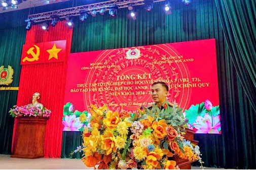 Trường Đại học An ninh nhân dân tổ chức Lễ tổng kết thực tập tốt nghiệp Khóa VB2_T3 tại Công an tỉnh An Giang