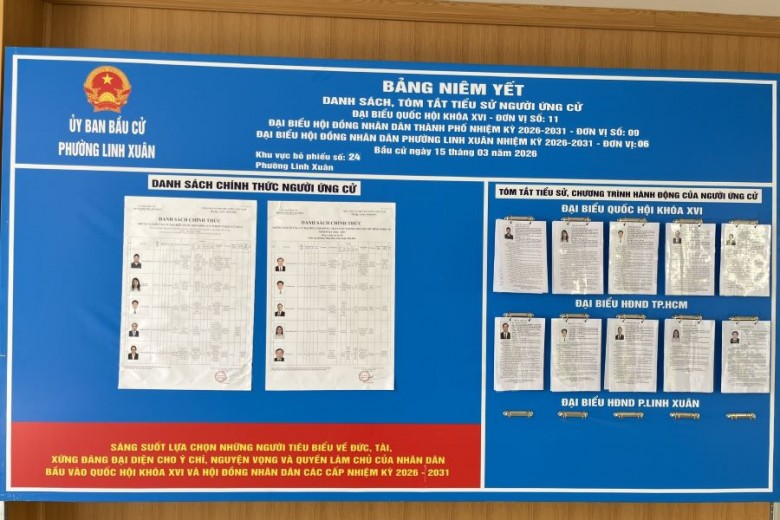 Tiểu sử tóm tắt, chương trình hành động của ứng cử viên Đại biểu Quốc hội khóa XVI tại Tổ Bầu cử số 24