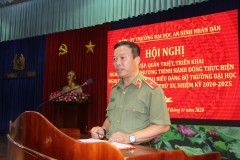 Đảng ủy Trường Đại học An ninh nhân dân tổ chức Hội nghị học tập, quán triệt, triển khai Nghị quyết và Chương trình hành động thực hiện Nghị quyết Đại hội đại biểu Đảng bộ Trường Đại học ANND lần thứ XV, nhiệm kỳ 2020-2025