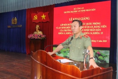 Trường Đại học An ninh nhân dân tổ chức Lễ Khai giảng các lớp bồi dưỡng kiến thức quốc phòng và an ninh (đối tượng 4) cho sĩ quan, đảng viên