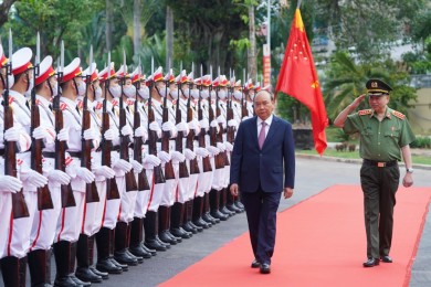Chùm ảnh: Thủ tướng dự và phát biểu chỉ đạo Hội nghị Công an toàn quốc