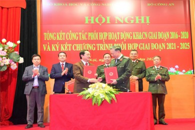 Bộ Công an - Bộ Khoa học và Công nghệ ký kết Chương trình phối hợp giai đoạn 2021 - 2025