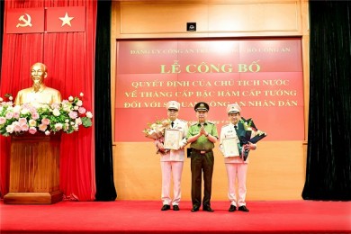 Thăng cấp bậc hàm Trung tướng đối với Chánh Văn phòng, Người Phát ngôn của Bộ Công an